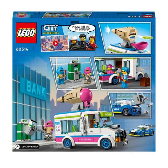 LEGO City Police 60314 Il Furgone dei Gelati e l'Inseguimento della  Polizia, Giochi per Bambini di 5+ Anni, Camion Giocattolo - LEGO - City  Police - Mestieri - Giocattoli | Feltrinelli