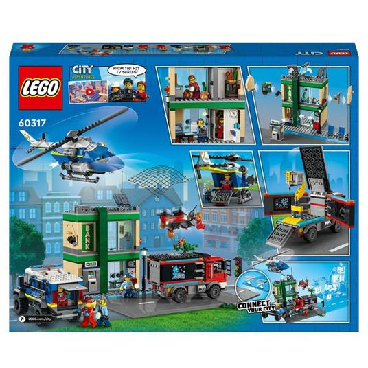 LEGO City Police 60317 Inseguimento della Polizia alla Banca, con  Elicottero, Drone e 2 Camion, Giocattolo Bambini 7+ Anni - LEGO - City  Police - Mestieri - Giocattoli | laFeltrinelli