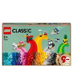 LEGO Classic Scatola Mattoncini Creativi Grande, Contenitore con  Costruzioni Colorate & Classic Base Verde, Tavola per Costruzioni Quadrata  con 32x32