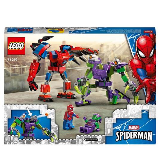 LEGO Super Heroes 76219 Battaglia tra i Mech di Spider-Man e Goblin, Action  Figure Marvel, Giocattoli per Bambini 7+ Anni - LEGO - Marvel - TV & Movies  - Giocattoli | laFeltrinelli