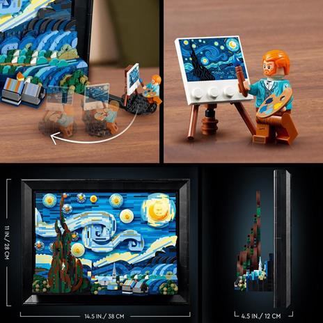 LEGO Ideas 21333 Vincent van Gogh - Notte Stellata, Set Fai da Te