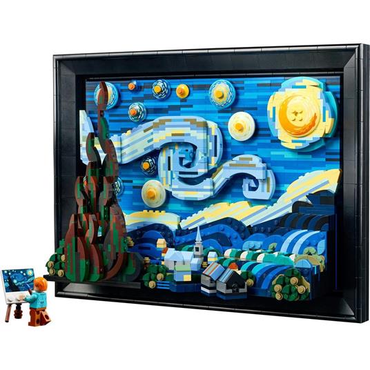 LEGO Ideas 21333 Vincent van Gogh - Notte Stellata, Set Fai da Te Creativo  per Adulti, Decorazione per Casa 3D con Minifigure