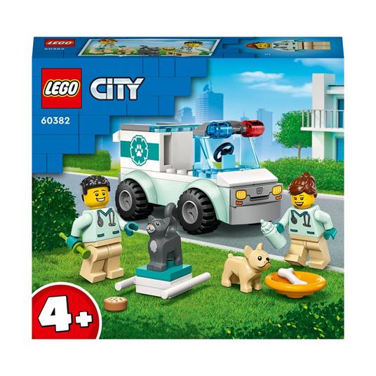 LEGO City 60382 Furgoncino di Soccorso del Veterinario con Ambulanza  Giocattolo e 2 Minifigure, Giochi per Bambini dai 4 Anni - LEGO - City  Great Vehicles - Mezzi pesanti - Giocattoli | laFeltrinelli