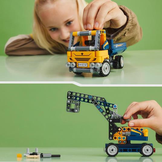 LEGO Technic 42147 Camion Ribaltabile, Set 2 in 1 con Camioncino ed  Escavatore Giocattolo, Giochi per Bambini 7+, Idee Regalo - LEGO - Technic  - Mezzi pesanti - Giocattoli | Feltrinelli