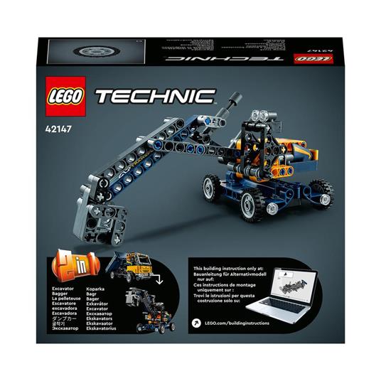 LEGO Technic 42147 Camion Ribaltabile, Set 2 in 1 con Camioncino ed  Escavatore Giocattolo, Giochi per Bambini 7+, Idee Regalo - LEGO - Technic  - Mezzi pesanti - Giocattoli | Feltrinelli