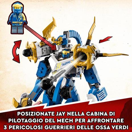 LEGO NINJAGO 71785 Mech Titano di Jay, Set 2023 con Action Figure, Gioco da Battaglia per Bambini con 5 Minifigure e Carro - 4