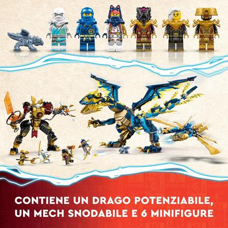 LEGO NINJAGO 71796 Dragone Elementare vs. Mech dellImperatrice Set con Drago Giocattolo Action Figure Flyer e 6 Minifigure - 3