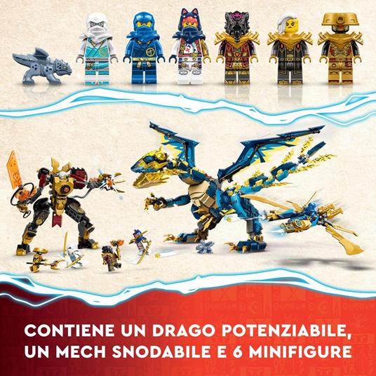 LEGO NINJAGO 71796 Dragone Elementare vs. Mech dellImperatrice Set con Drago Giocattolo Action Figure Flyer e 6 Minifigure - 3