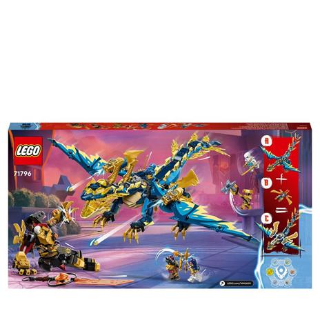 LEGO NINJAGO 71796 Dragone Elementare vs. Mech dellImperatrice Set con Drago Giocattolo Action Figure Flyer e 6 Minifigure - 8