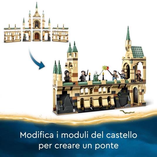 LEGO Harry Potter 76415 La battaglia di Hogwarts, Castello Giocattolo con Minifigure di Bellatrix Lestrange e Voldemort - 4