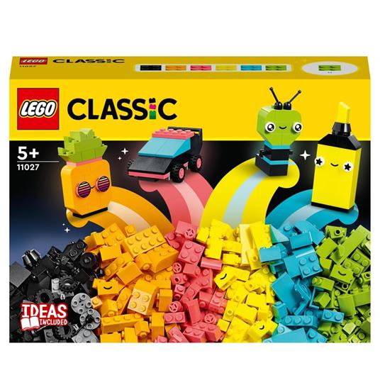 LEGO Classic 11027 Divertimento Creativo - Neon, Costruzioni in Mattoncini  con Macchina Giocattolo, Giochi per Bambini 5+ - LEGO - LEGO Classic - Set  mattoncini - Giocattoli | laFeltrinelli