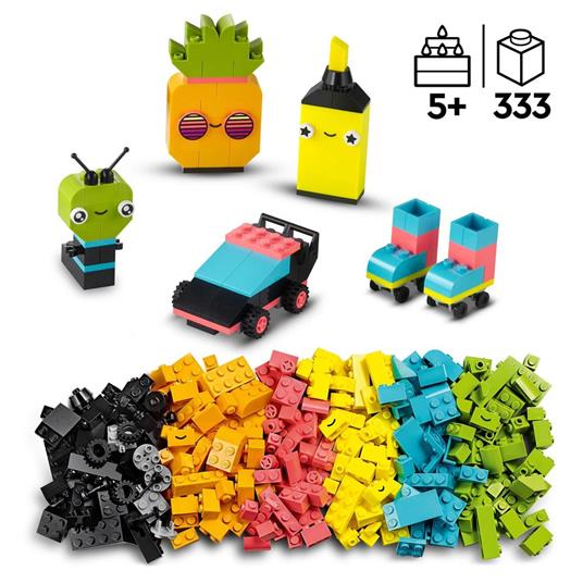 LEGO Classic 11027 Divertimento Creativo - Neon, Costruzioni in Mattoncini  con Macchina Giocattolo, Giochi per Bambini 5+ - LEGO - LEGO Classic - Set  mattoncini - Giocattoli | laFeltrinelli
