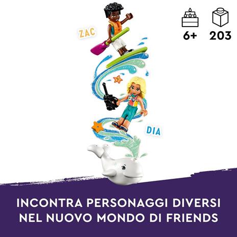 LEGO Friends 41752 Idrovolante di Salvataggio, Aereo Giocattolo Soccorso Animali con Balena e Mini Bamboline per Bambini 6+ - 3