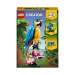 LEGO Creator 31136 Pappagallo Esotico, Set 3 in 1 con Pesce e Rana, Animali Giocattolo, Giochi Creativi per Bambini da 7 Anni