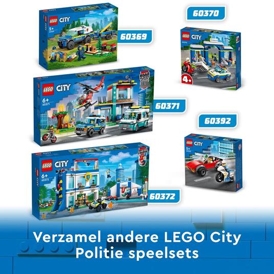 LEGO City 60370 Inseguimento alla Stazione di Polizia, Macchina e Moto  giocattolo, Minifigure e Cane, Giochi per Bambini 4+ - LEGO - City Police -  Mestieri - Giocattoli | laFeltrinelli