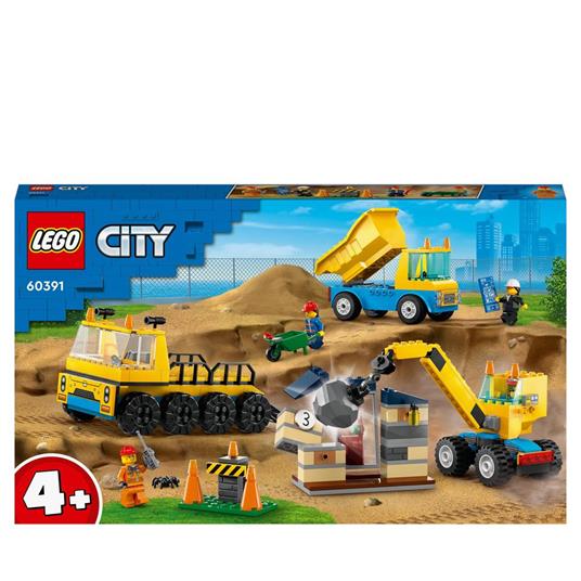 LEGO City 60391 Camion da Cantiere e Gru con Palla da Demolizione Set con  Veicoli Giocattolo Giochi Educativi per Bambini 4+ - LEGO - City Great  Vehicles - Mezzi pesanti - Giocattoli | Feltrinelli