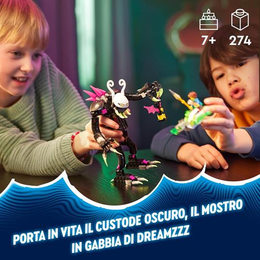 LEGO DREAMZzz 71455 Il Mostro Gabbia Custode Oscuro con Z-Blob Trasformabile in Mini-Aereo Giocattolo o Hoverbike e Minifigure - 2