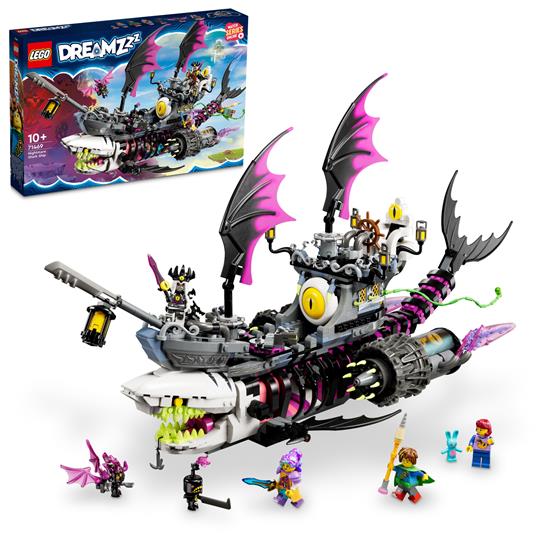 LEGO DREAMZzz 71469 Nave-Squalo Nightmare, Nave Pirata Giocattolo da  Costruire in 2 Modi con Minifigure, Giochi per Bambini - LEGO - DREAMZzz -  Cartoons - Giocattoli | Feltrinelli