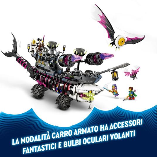 LEGO DREAMZzz 71469 Nave-Squalo Nightmare, Nave Pirata Giocattolo da Costruire in 2 Modi con Minifigure, Giochi per Bambini - 5