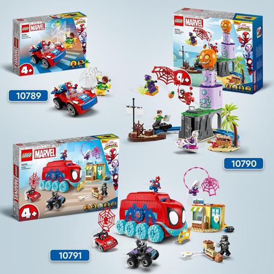 LEGO Marvel 10789 LAuto di Spider-Man e Doc Ock, Macchina Giocattolo di Spidey e i Suoi Fantastici Amici, per Bambini 4+ - 6