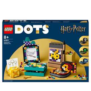 Giocattolo LEGO DOTS 41811 Kit da Scrivania di Hogwarts, Accessori Scrivania di Harry Potter con 2 Portagioie, Portafoto e Toppa Adesiva LEGO