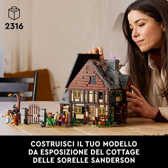 LEGO Ideas 21341 Disney Hocus Pocus: il Cottage delle Sorelle Sanderson,  Modellino di Casa da Costruire, Regalo per Adulti - LEGO - Ideas - Set  mattoncini - Giocattoli | Feltrinelli