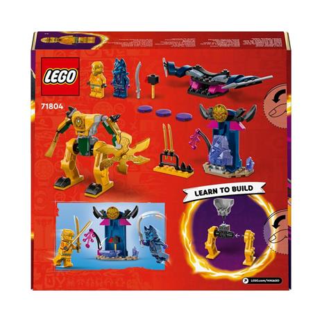 LEGO NINJAGO 71804 Mech da Battaglia di Arin, Giochi per Bambini 4+, Action Figure Giocattolo da Costruire con Starter Brick - 8