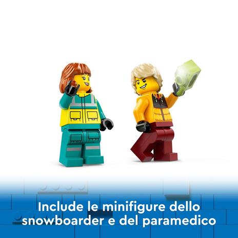 LEGO City 60403 Ambulanza di Emergenza e Snowboarder, Veicolo Giocattolo per il Pronto Soccorso, Giochi per Bambini 4+ Anni - 4