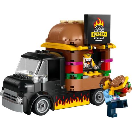 LEGO City 60404 Furgone degli Hamburger Giocattolo Veicolo per Bambini 5+ Anni Camion Food Truck con Accessori e 2 Minifigure - 7