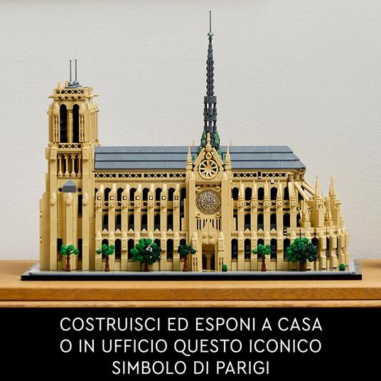 LEGO Architecture 21061 Notre-Dame de Paris, Kit Modellismo per Adulti di Monumento da Collezione, Regalo per Mamma o Papà - 6