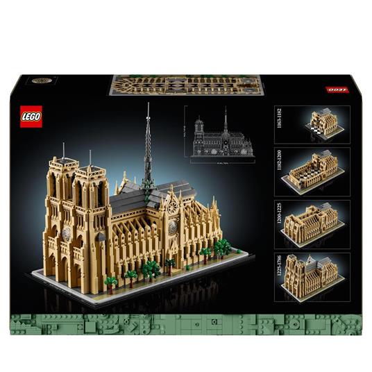 LEGO Architecture 21061 Notre-Dame de Paris, Kit Modellismo per Adulti di Monumento da Collezione, Regalo per Mamma o Papà - 8