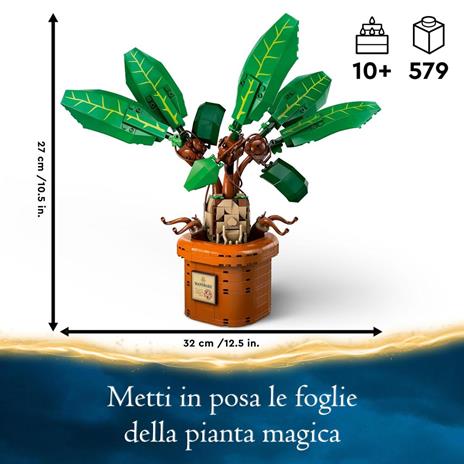 LEGO Harry Potter 76433 Mandragola, Personaggio Giocattolo da Costruire con Arti Mobili, Giochi per Bambini10+ da Collezione - 3