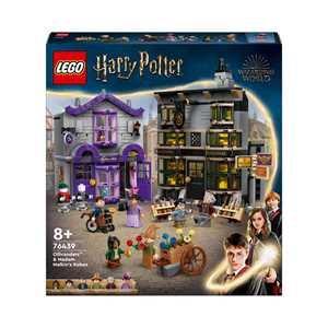 Giocattolo LEGO Harry Potter 76439 Olivander e Madama McClan: Abiti per Tutte le Occasioni, Giochi per Bambini 8+ con 2 Negozi Giocattolo LEGO
