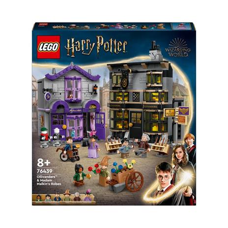 LEGO Harry Potter 76439 Olivander e Madama McClan: Abiti per Tutte le Occasioni, Giochi per Bambini 8+ con 2 Negozi Giocattolo