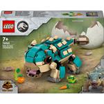 LEGO Jurassic World 76962 Baby Bumpy: Anchilosauro, Giocattolo d'Avventura per i Fan del Cretaceo, Giochi Creativi Bambini 7+