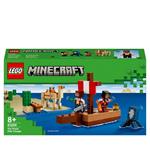 LEGO Minecraft 21259 Il Viaggio del Galeone dei Pirati, Barca Giocattolo da Costruire con Personaggi, Giochi per Bambini 8+