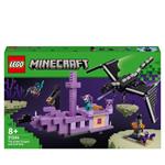 LEGO Minecraft 21264 L’Enderdrago e la Nave dell’End, Giocattolo del Bioma con Drago e Personaggi, Giochi per Bambini 8+