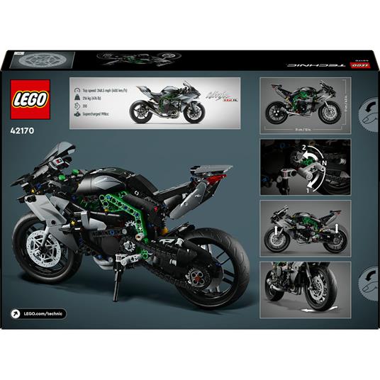 LEGO Technic 42170 Motocicletta Kawasaki Ninja H2R Giochi per Bambini 10+ Modellino di Moto Giocattolo in Scala da Costruire - 9
