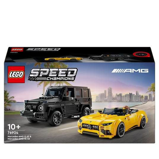 LEGO Speed Champions 76924 Mercedes-AMG G 63 e Mercedes-AMG SL 63, 2 Macchine Giocattolo da Costruire, Auto per Bambini 10+