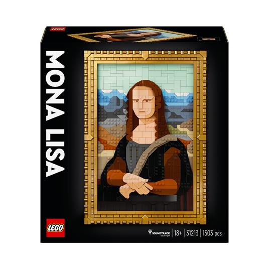 LEGO Art 31213 Gioconda, Riproduzione Opera d'Arte di Leonardo da Vinci in Mattoncini, Idea Regalo per Adulti, Lui o Lei