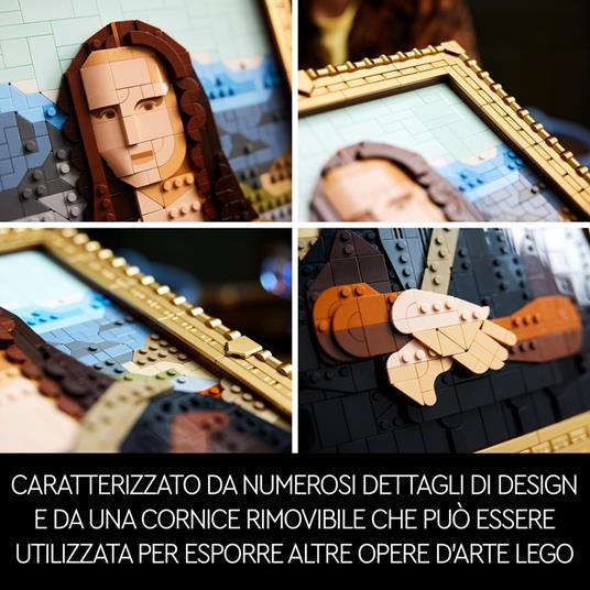 LEGO Art 31213 Gioconda, Riproduzione Opera d'Arte di Leonardo da Vinci in Mattoncini, Idea Regalo per Adulti, Lui o Lei - 4