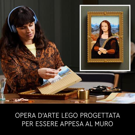 LEGO Art 31213 Gioconda, Riproduzione Opera d'Arte di Leonardo da Vinci in Mattoncini, Idea Regalo per Adulti, Lui o Lei - 5