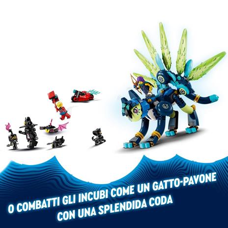 LEGO DREAMZzz 71476 Zoey e Zian, il Gatto-Gufo, Set con Animali Giocattolo per Bambini da 9 Anni con 3 Minifigure e una Moto - 5