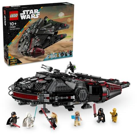 LEGO Star Wars 75389 Dark Falcon, Astronave Giocattolo da Costruire, Versione Oscura del Millennium Falcon, Giochi Bambini 10+