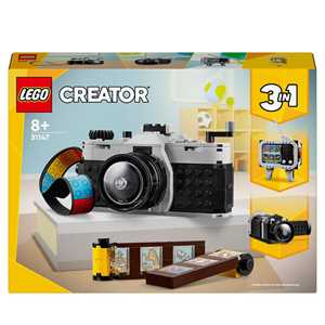 Giocattolo LEGO Creator 31147 3in1 Fotocamera Retro, Giochi per Bambini 8+ Anni, Macchina Fotografica Trasformabile in Videcamera o TV LEGO