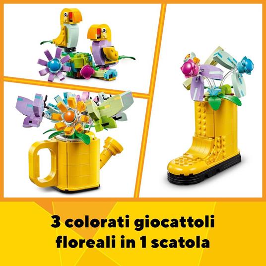 LEGO Creator 31149 3in1 Innaffiatoio con Fiori Finti Trasformabile