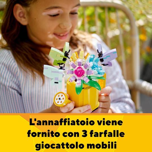 LEGO Creator 31149 3in1 Innaffiatoio con Fiori Finti Trasformabile in Stivale o in 2 Uccelli con Trespolo - 4