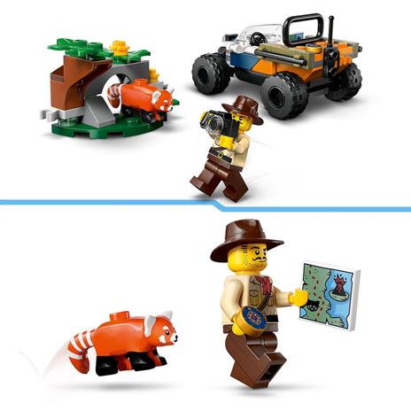 LEGO City 60424 ATV dell'Esploratore della Giungla, Giochi Bambini 6+ Anni, Veicolo Giocattolo con Minifigure e Panda Rosso - 5