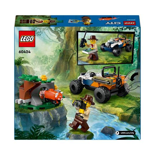 LEGO City 60424 ATV dell'Esploratore della Giungla, Giochi Bambini 6+ Anni, Veicolo Giocattolo con Minifigure e Panda Rosso - 8