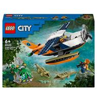 LEGO City 60425 Idrovolante dell’Esploratore della Giungla, Aereo Giocattolo con 2 Minifigure e 3 Animali, Giochi Bambini 6+